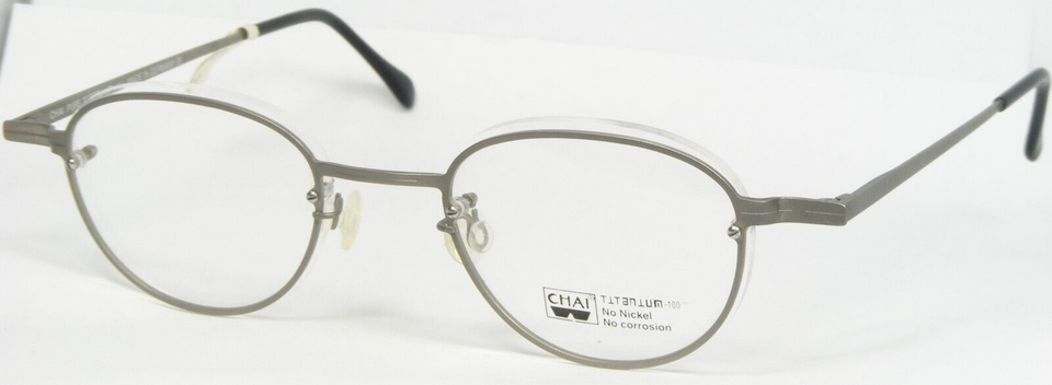 Vintage CHAI TG6 4 GREY UNIQUE RARE EYEGLASSES GLASSES PURE TITANIUM 48-... - $96.17 Vintage CHAI TG6 4 GREY UNIQUE RARE EYEGLASSES GLASSES PURE TITANIUM 48-... - $96.17