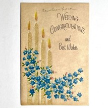 Vintage 1958 Wedding Congratulations Greeting Card Warmest Wishes Joy Blessings - £7.43 GBP