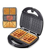 Waffle Maker 3 in 1 Waffle Make with Removable Plate Electric Panini Pre... - £32.05 GBP