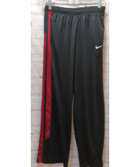 NIKE Dri-fit boy XL black red track athletic pants elastic waist drawstr... - $12.86