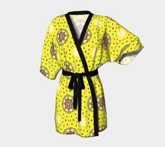 Kimono Robe | Yellow Summer Color |  Bridal Wear Grooms&#39; Wear , Spa Day|... - £52.75 GBP