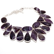 African Amethyst Gemstone Handmade Antique Design Necklace Jewelry 18&quot; S... - $15.99