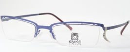 Eye&#39;d Vision E036 009 Blue Lavender Unique Rare Eyeglasses Glasses 47-19-136mm - £83.61 GBP