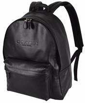 NWT Coach Black Charles Leather Campus Backpack Bag - £450.18 GBP