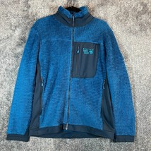 Mountain Hard Wear Jacket Mens Medium Blue Polartec Fleece Full Zip Outd... - $34.73
