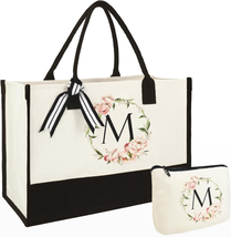 Mother&#39;s Day Gifts for Mom Her Women, Women Canvas Tote Bag &amp; Travel Cosmetic Ma - £24.42 GBP