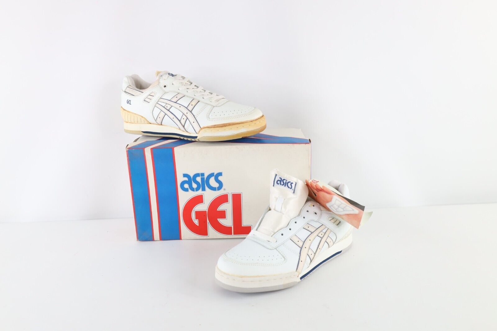 Primary image for NOS Vtg 90s Asics Mens 10.5 Spell Out Intensity Gel Sneakers Shoes White AS IS