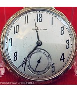 ca. 1929 HAMILTON SIZE 12 POCKET WATCH 14KT GF CASE 17 JEWELS GRADE 912 ... - $6,094.83 MXN