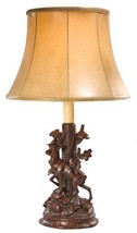 Sculpture Table Lamp Rustic Deer Left Facing Hand Painted OK Casting Mountain - £477.71 GBP