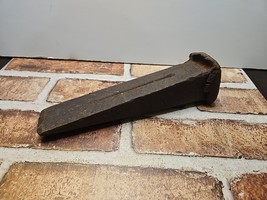 Vintage 7&quot; Forged Steel Splitting Wedge 4.5lb Rustic Farmhouse Industria... - $19.40