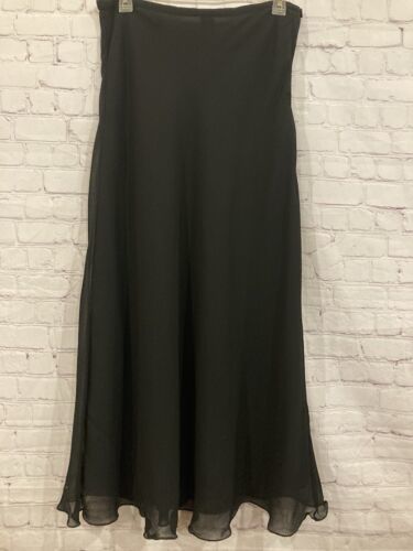 VTG Women&#39;s Hokus Pokus Maxi FLARE Skirt  lined Tulle side zipper polyes... - £18.63 GBP