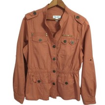 Dressbarn Jacket Small Rust Utility Woodland Studs Farm Rustic Safari Style  - £19.77 GBP