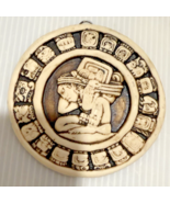 Vintage Aztec Mayan Stone Plaster Zodiac Calendar 5.5&quot; - $19.99 CAD