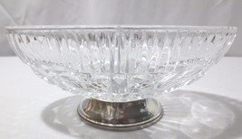 Vtg William Adams WA Made in Italy Genuine Lead Crystal Divided Bowl Sil... - $12.00