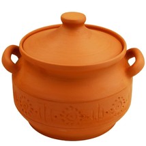 Roman Clay Terracotta Oven Cooking Dish Pot with Lid and Handles 4l Handmade - £50.87 GBP