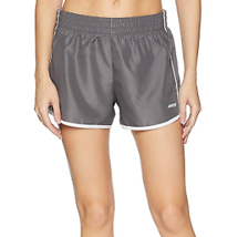 Amazon Essentials Women&#39;s L Gray White Running Shorts Mesh Lined Woven Athletic - £11.69 GBP