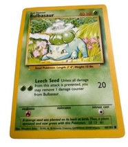 Bulbasaur Pokemon Card TCG 44/102 Base Set Common WOTC 1999 LP - £1.42 GBP