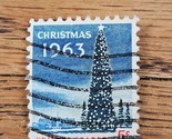 US Stamp Christmas 1963 5c Used Wave Cancel 1240 - $0.94