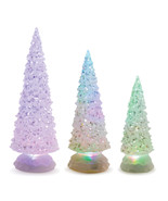 LED Multicolor Textured Glass Tree (Set of 3) - €84,35 EUR