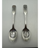 Vintage Bicentennial Silver Plate Spoon Collectors New Jersey &amp; North Ca... - €15,24 EUR