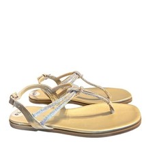 Kenneth Cole Reaction Waylon Jeweled Knot Sandal Flat Gold Size 6.5 New w/o Box - £23.31 GBP