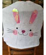 Felt Easter White Bunny Rabbit Chair Back Cover SHIPS FROM THE USA - £6.29 GBP