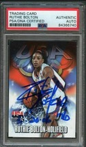 2000 Topps Team USA #66 Ruthie Bolton-Holifield Signed Card AUTO PSA/DNA Slabbed - £39.50 GBP