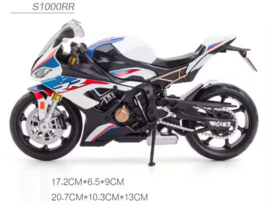 White 1:12 Scale Technical S1000RR Alloy Car Model Diecast Car Off-road - $25.99