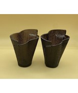 Partylite Sabor Isleno P95076 Pair Votive Holder Glass Fluted Amethyst READ - €15,47 EUR