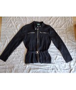 Lauren Ralph Lauren Green Label Black 100% Cotton Coat Size S EUC - €27,51 EUR