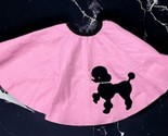 Youth one size Poodle Skirt Pink black 50&#39;s costume sock hop - $12.86