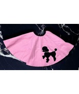 Youth one size Poodle Skirt Pink black 50&#39;s costume sock hop - £10.11 GBP