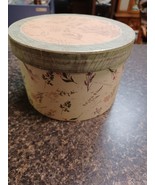 Revelations Round Keepsake Jewelry Trinket Storage Box Herbal Bouquet 7&quot; - $32.58 CAD