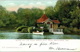 Druid Hill Park Lake Baltimore Maryland Postcard Posted 1906 - £12.41 GBP