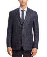 The Men&#39;s Store Mens Navy Regular Fit Tonal Plaid Sport Coat Sz 46R  BLM... - $215.09 CAD