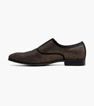 Stacy Adams Starleigh Rhinestone Plain Toe Slip On Black and Gold 25685-715 image 5