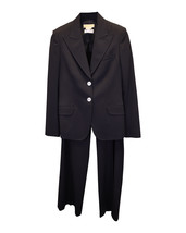 Michael Kors Blazer And Pants Suit Set In Cotton Wool Women Black M - $309.70