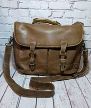 Bag Laptop Leather Briefcase Messenger Satchel Genuine Brown - £25.96 GBP