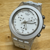 Swatch Swiss Watch Blooded SVCK4045AG Men White Clear Chrono New Battery... - £52.07 GBP