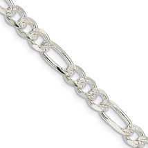 Sterling Silver Figaro Chain 24&quot; - £109.94 GBP