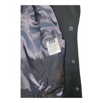 Vintage WE Black Wool Blend Belted Long Coat UK Size M Fitted Tailored Trench image 9