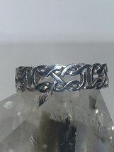 Celtic knot ring wedding band sterling silver men women size 9.75 - £35.61 GBP