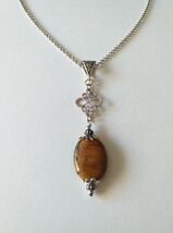 Jasper Picasso silver Victorian necklace Silver necklace Victorian neckl... - $47.88 CAD