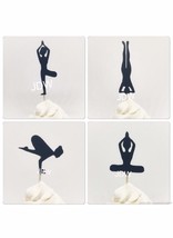 Yoga cupcake topper, yoga party, yoga birthday, yoga toppers - $7.92