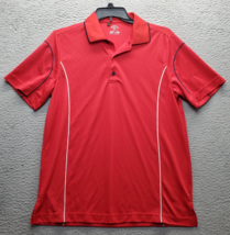 Monterey Club Polo Shirt Mens M Red Golf Tiger Moisture Wicking Dry Swim... - $21.44