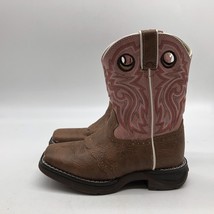 Durango BT287 Tan Lacey Western Kids Girls  Boots Ankle Pink Size 12 M - $44.55
