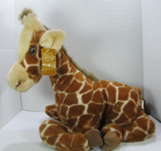 America Wego Plush Lying Giraffe Realistic Soft Plush Stuffed Animal Vintage 18” - £18.36 GBP