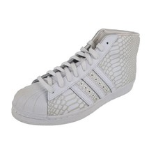 Adidas Pro Model Reflective Snake D69287 White Men Leather Shoes Sneakers Size 9 - £35.88 GBP