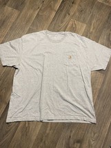 Older Tag Carhartt Original Fit Short Sleeve Pocket Shirt Gray Men&#39;s Siz... - $19.79