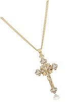 Cross Necklace for Women 18K Gold Plated Cross for - £43.69 GBP